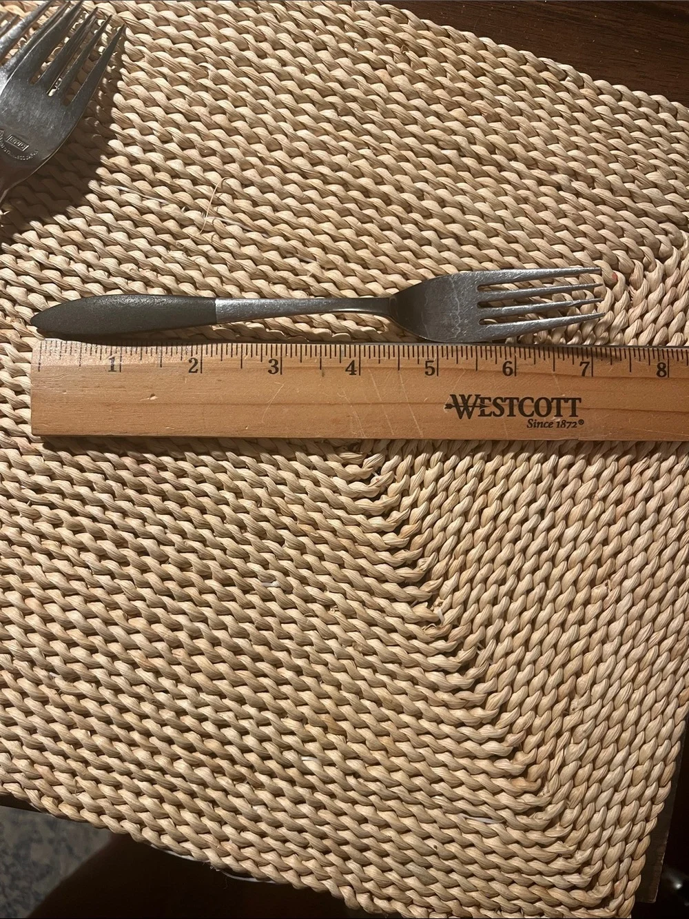 MCM Epic Forged Stainless Steel Large Forks with Black Handles - Set of 4 Vtg